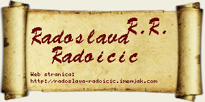 Radoslava Radoičić vizit kartica
